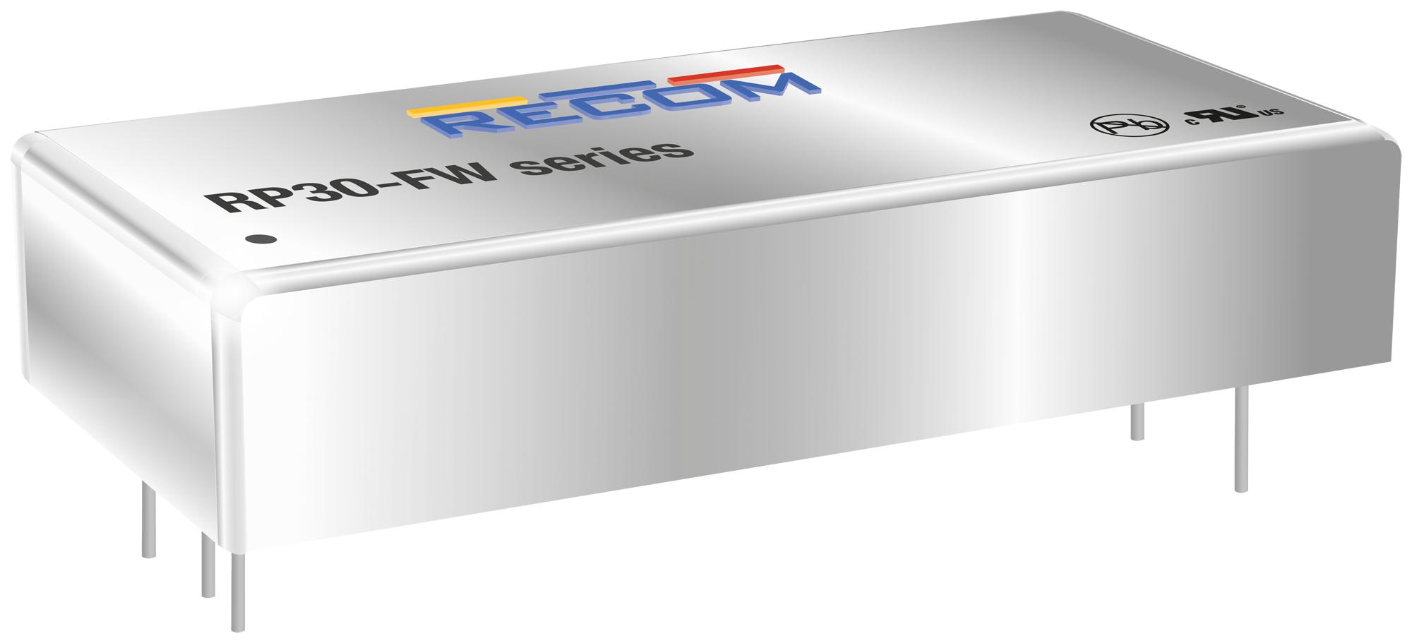 RP30-2405SFW CONVERTER, DC/DC, 30W, 05V, 2"X1" RECOM POWER
