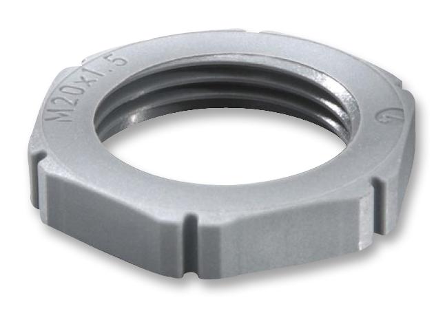 EMUG 32 GRY LOCKNUT, PLASTIC, GREY, M32 WISKA