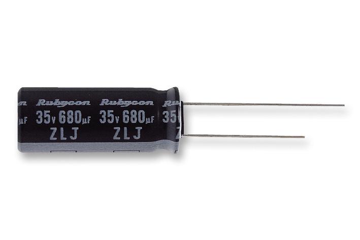 35ZLJ100M6.3X11 CAP, 100µF, 35V, 20% RUBYCON
