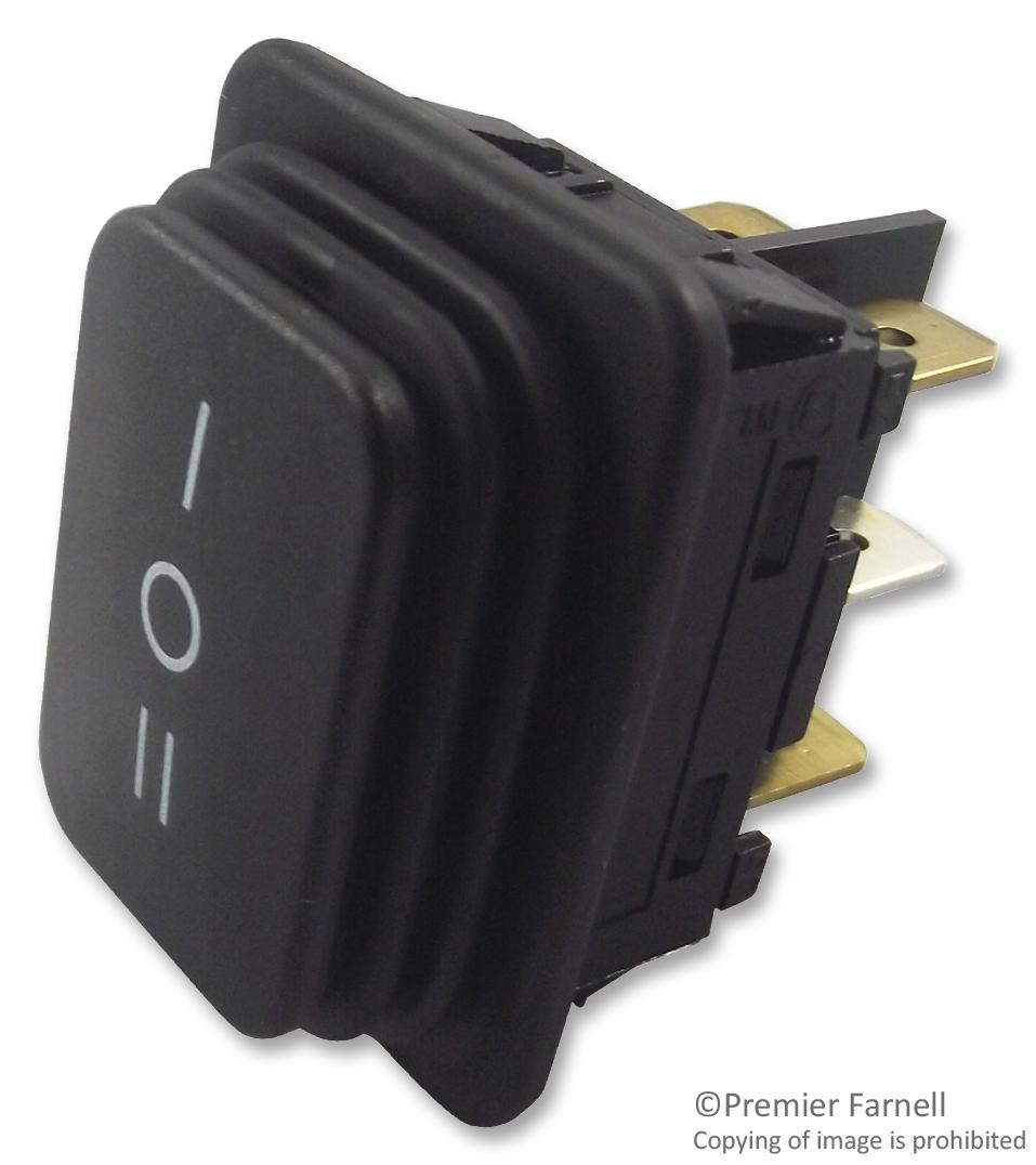 1939.3119-04 SWITCH, DPDT, IP65, BLACK, I/O/II MARQUARDT