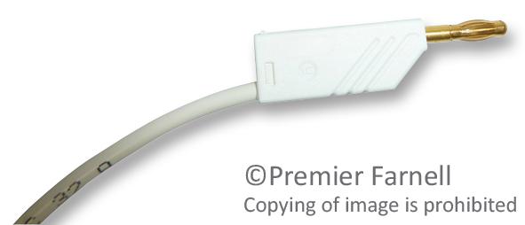 934063707 TEST LEAD, WHT, 1M, 60V, 32A HIRSCHMANN TEST AND MEASUREMENT