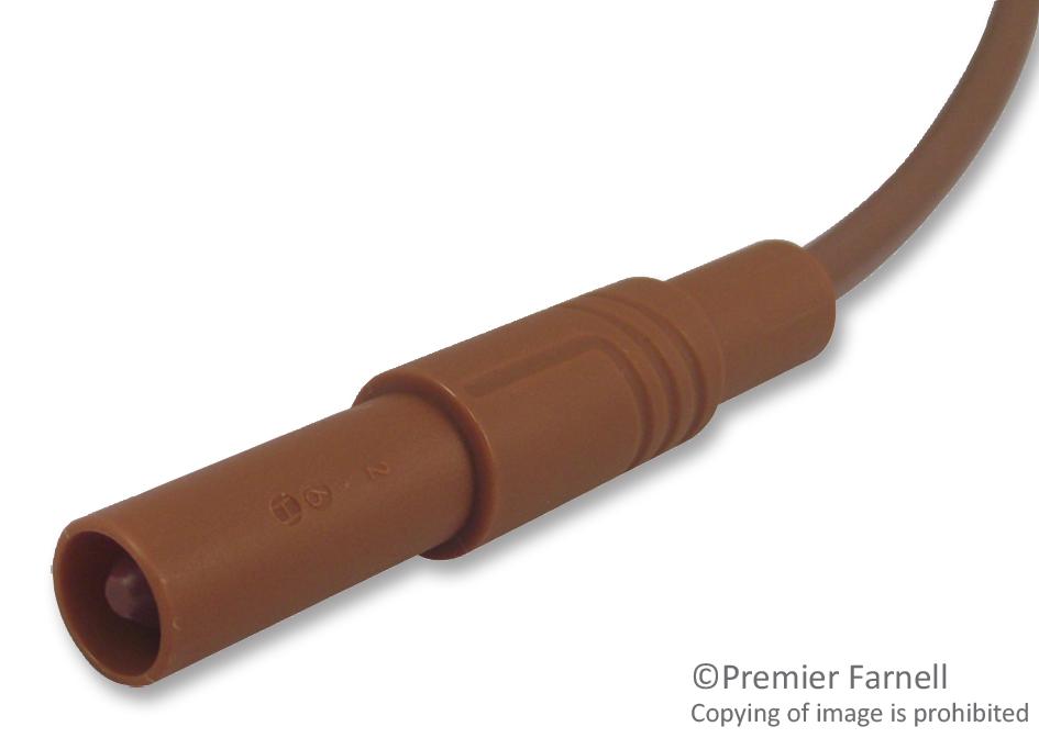 934077105 TEST LEAD, BROWN, 2M, 1KV, 32A HIRSCHMANN TEST AND MEASUREMENT