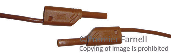 934087105 TEST LEAD, BROWN, 500MM, 1KV, 32A HIRSCHMANN TEST AND MEASUREMENT