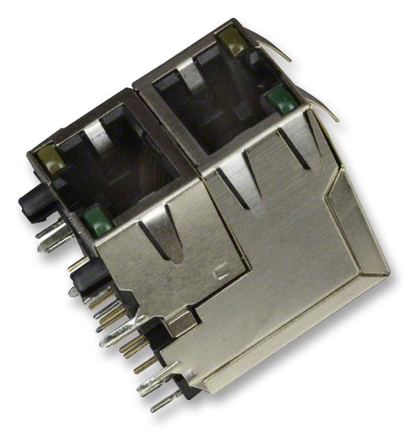 RJSAE538104 JACK, RJ45, W/LED, SHIELD, 4PORT AMPHENOL ICC