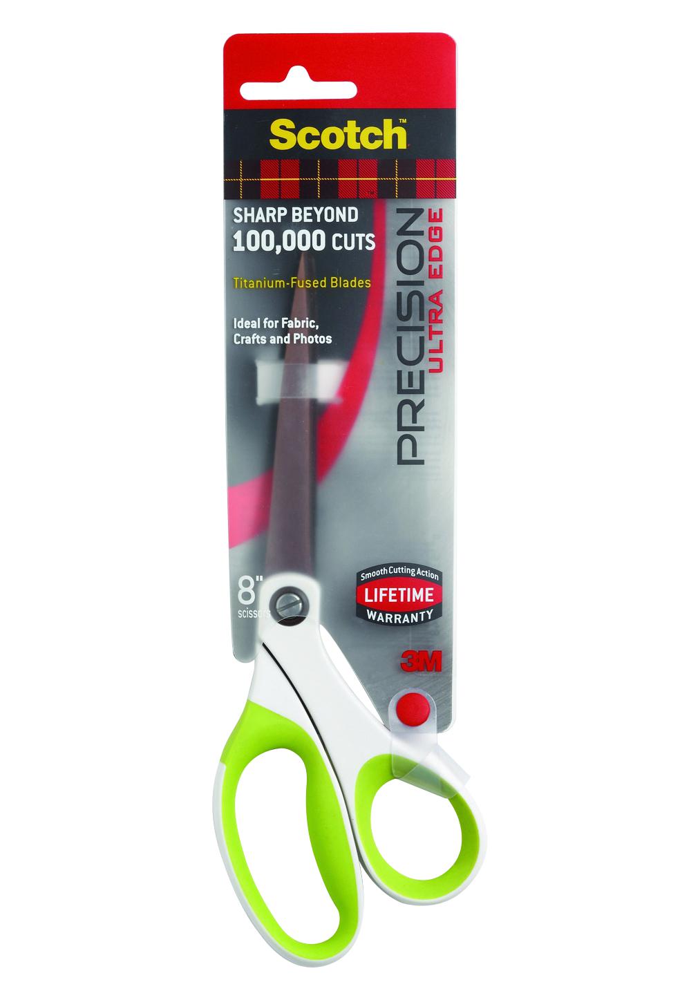 1458T-GREEN SCISSORS, TITANIUM, SCOTCH, 20CM 3M