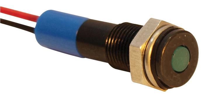 Q6F3BXXB12E INDIC LED  FLUSH 6MM BLU 12VDC,IP67 APEM