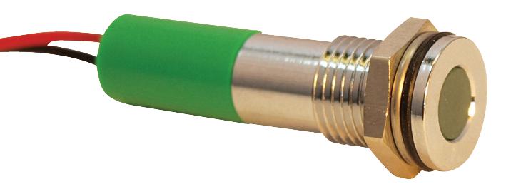 Q8F3CXXG24E INDIC LED  FLUSH 8MM GRE 24VDC,IP67 APEM