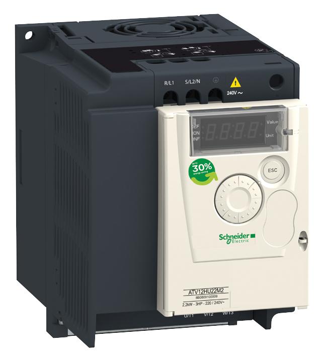 ATV12HU15M2 DRIVE, V/S, ATV12, 240V, 1.5KW, 1PH SCHNEIDER ELECTRIC