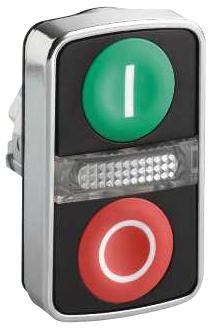 ZB4BW7A3741 METAL DOUBLE HEADED PB WITH PIL SCHNEIDER ELECTRIC