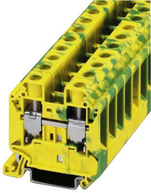 UT 16-PE TERMINAL BLOCK, DIN RAIL, 2POS, 8AWG PHOENIX CONTACT