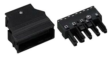770-105 SOCKET & HOUSING, WINSTA MIDI,5P,BLK WAGO