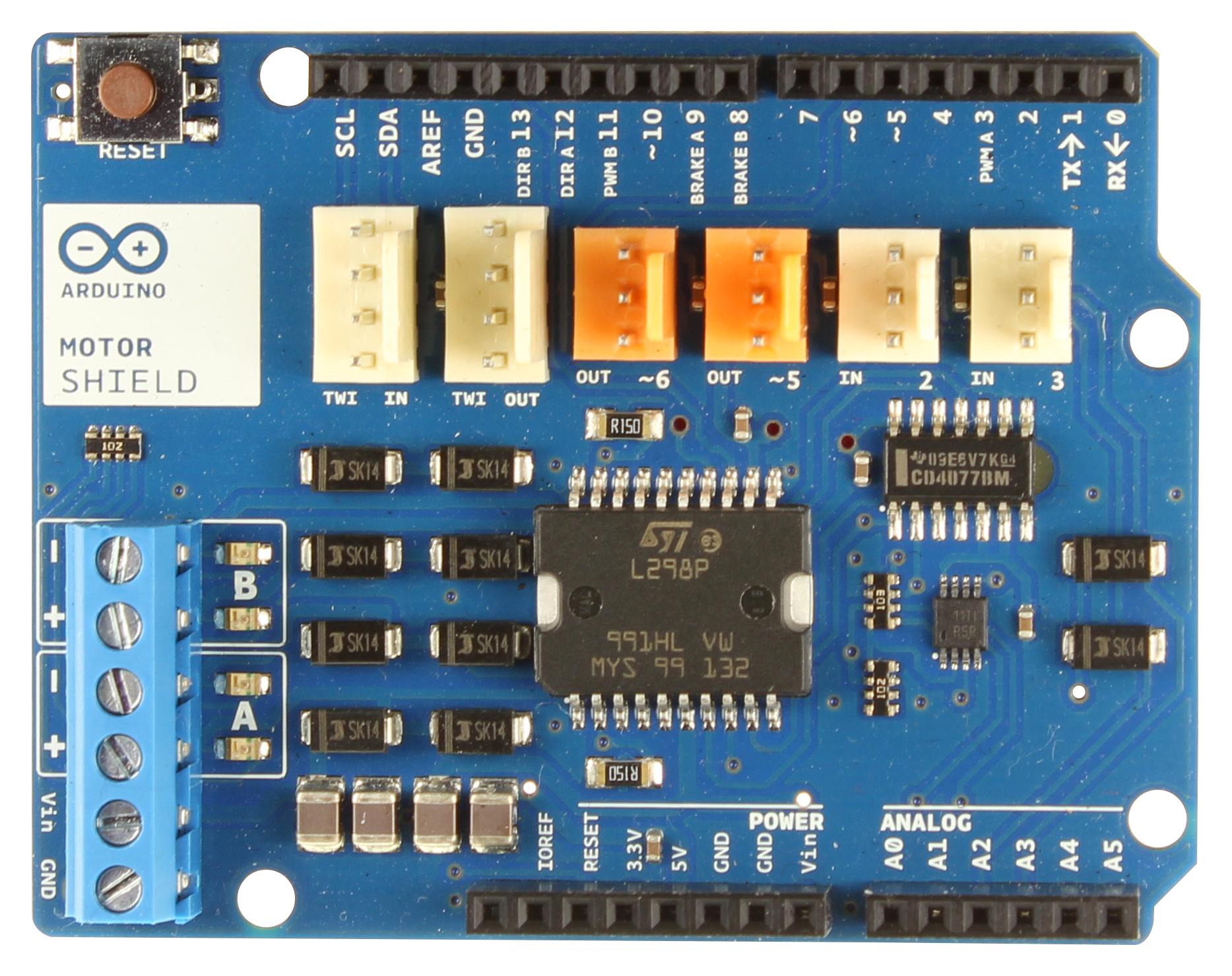 A000079 L298, MOTOR CONTROL, ARDUINO SHIELD ARDUINO