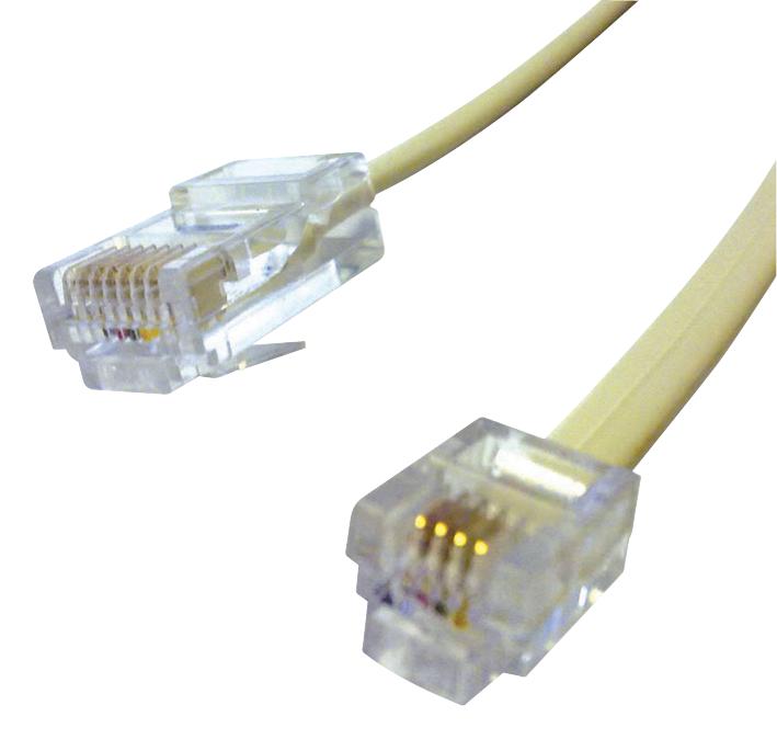 4093-1.5 PLUG CONVERTOR CABLE, RJ45 TO RJ11, 1.5M VIDEK