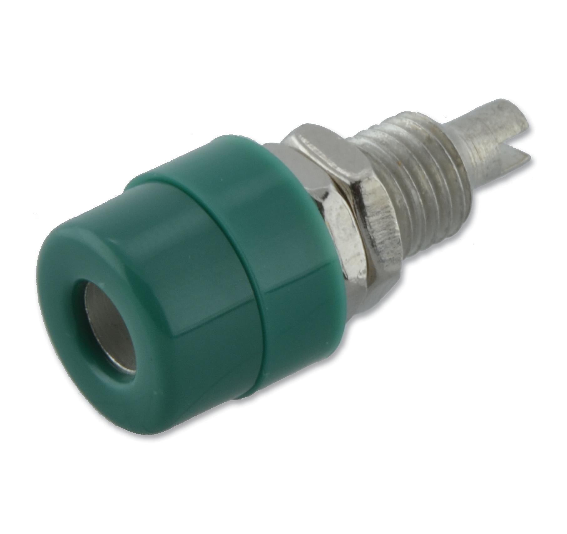 930166104 SOCKET, 4MM, GREEN, PK5 , BUELA HIRSCHMANN TEST AND MEASUREMENT