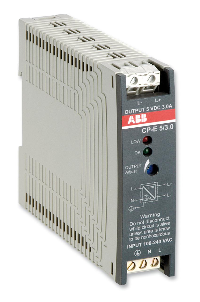 1SVR427033R3000 PSU, DIN RAIL, 15W, 5V, 3A ABB