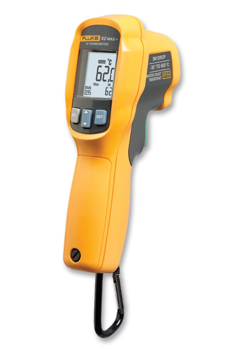 FLUKE 62 MAX+ THERMOMETER, IR, -30 DEG TO 650 DEG FLUKE