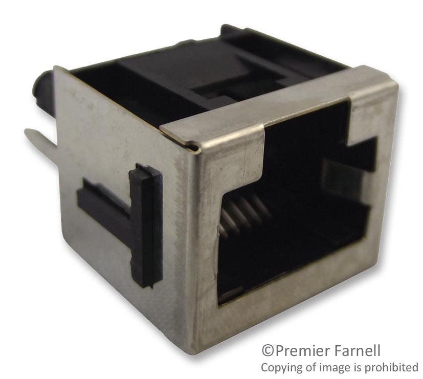 100616-2 MODULAR, JACK, RJ45, CAT3, THT AMP - TE CONNECTIVITY