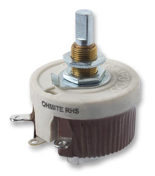 RHS10KE RHEOSTAT, WIREWOUND, 10KOHM, 25W OHMITE