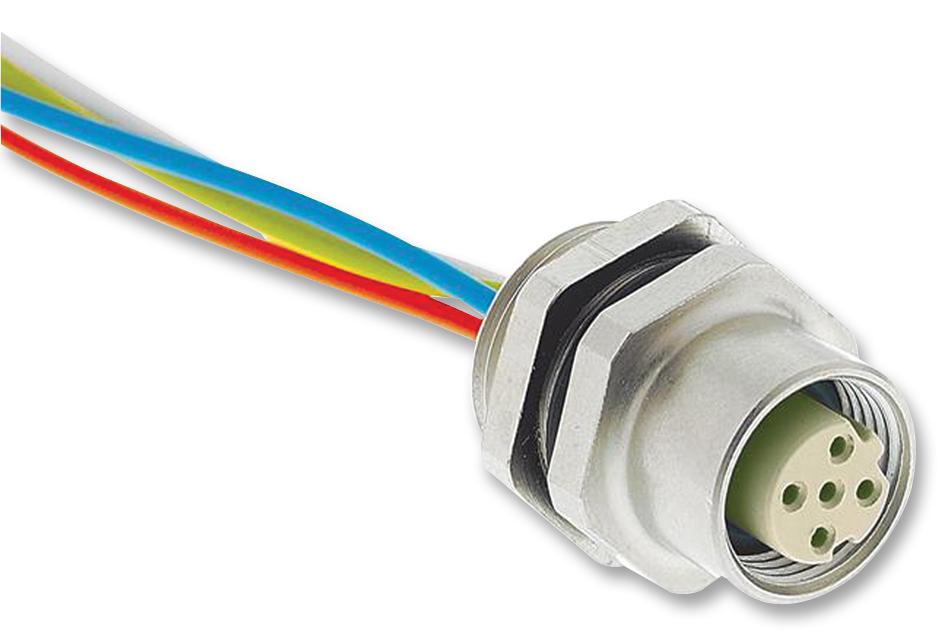 21 03 371 2403 SOCKET, PANEL, M12 D-CODE, 4P HARTING