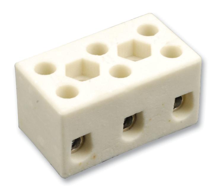DESTB-0403 TERMINAL BLOCK, PWR DIST., 3POS, CERAMIC HYLEC