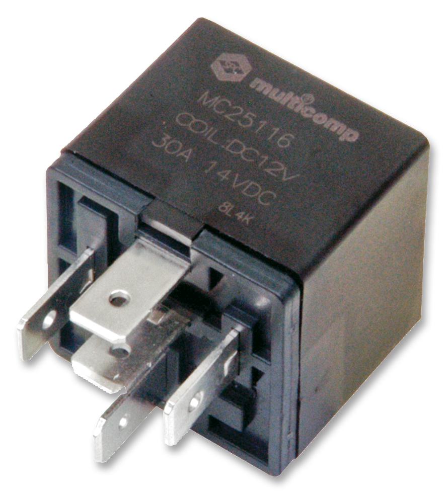 MC25115 RELAY, AUTOMOTIVE, SPDT, 14VDC, 40A MULTICOMP