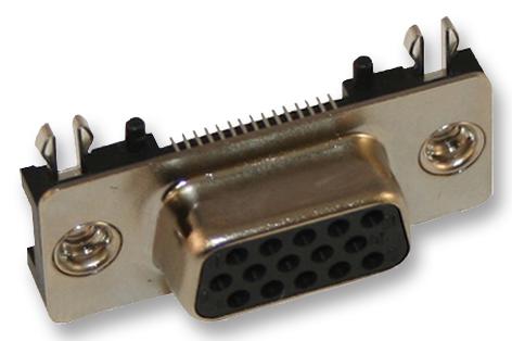 200-015-263R001 D SUB, RECEPTACLE, SMD, R/A, 15WAY NORCOMP