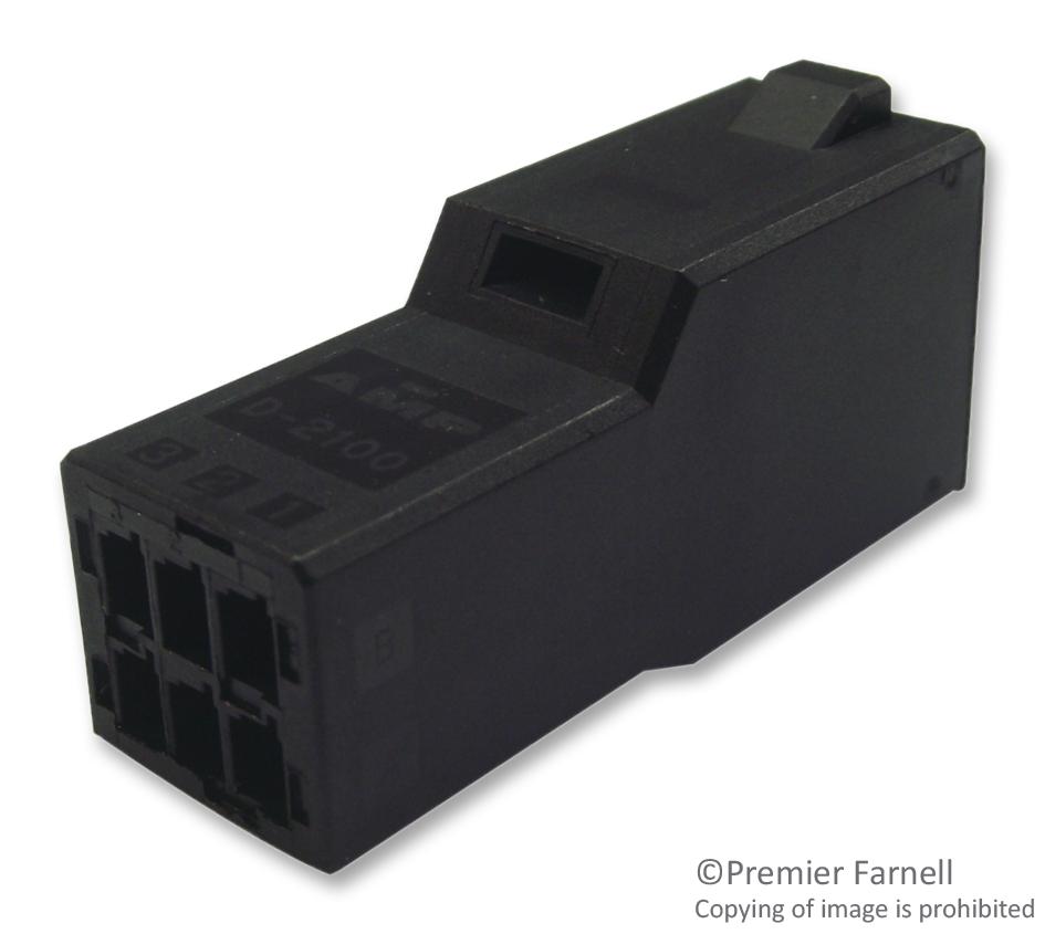1-1318114-3 HOUSING, PLUG, CRIMP, D-2100D, 6WAY AMP - TE CONNECTIVITY