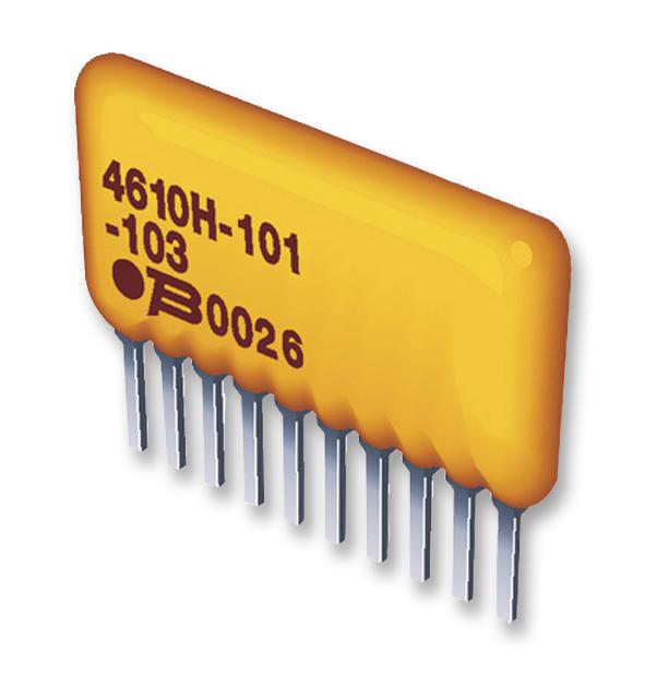 4607X-101-103LF RESISTOR N/W, 6RES, 10KOHM, 2%, TH BOURNS