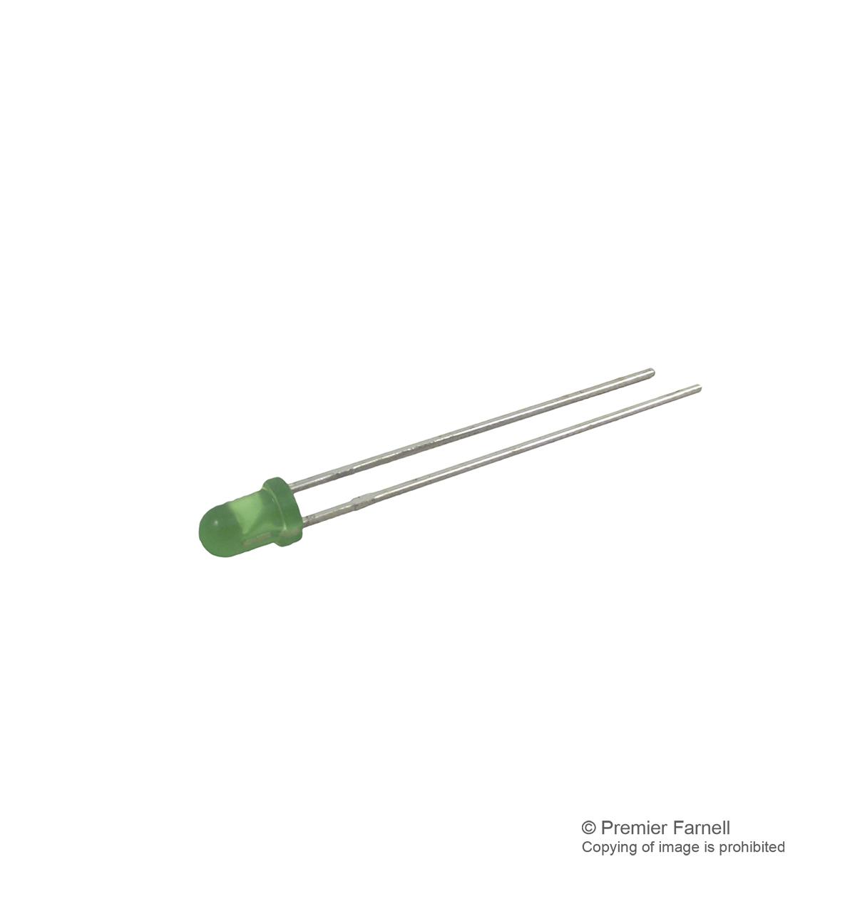 151031VS06000 LED, 3MM, B. GREEN, 20MCD, 568NM WURTH ELEKTRONIK