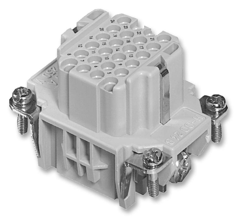 C146 10B024 000 9 INSERT, RCPT, 24+PE WAY, 250V, CRIMP AMPHENOL SINE/TUCHEL