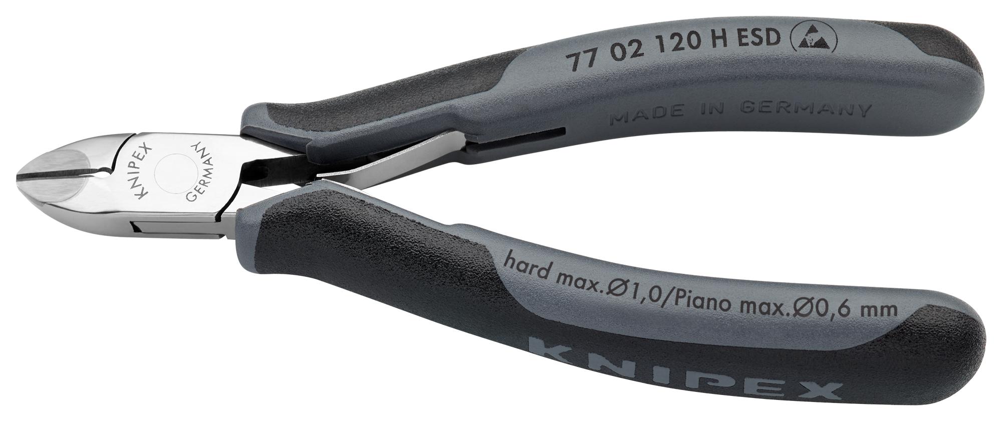 77 02 120 H ESD CUTTER, DIAGONAL, 2MM, 120MM, ESD KNIPEX