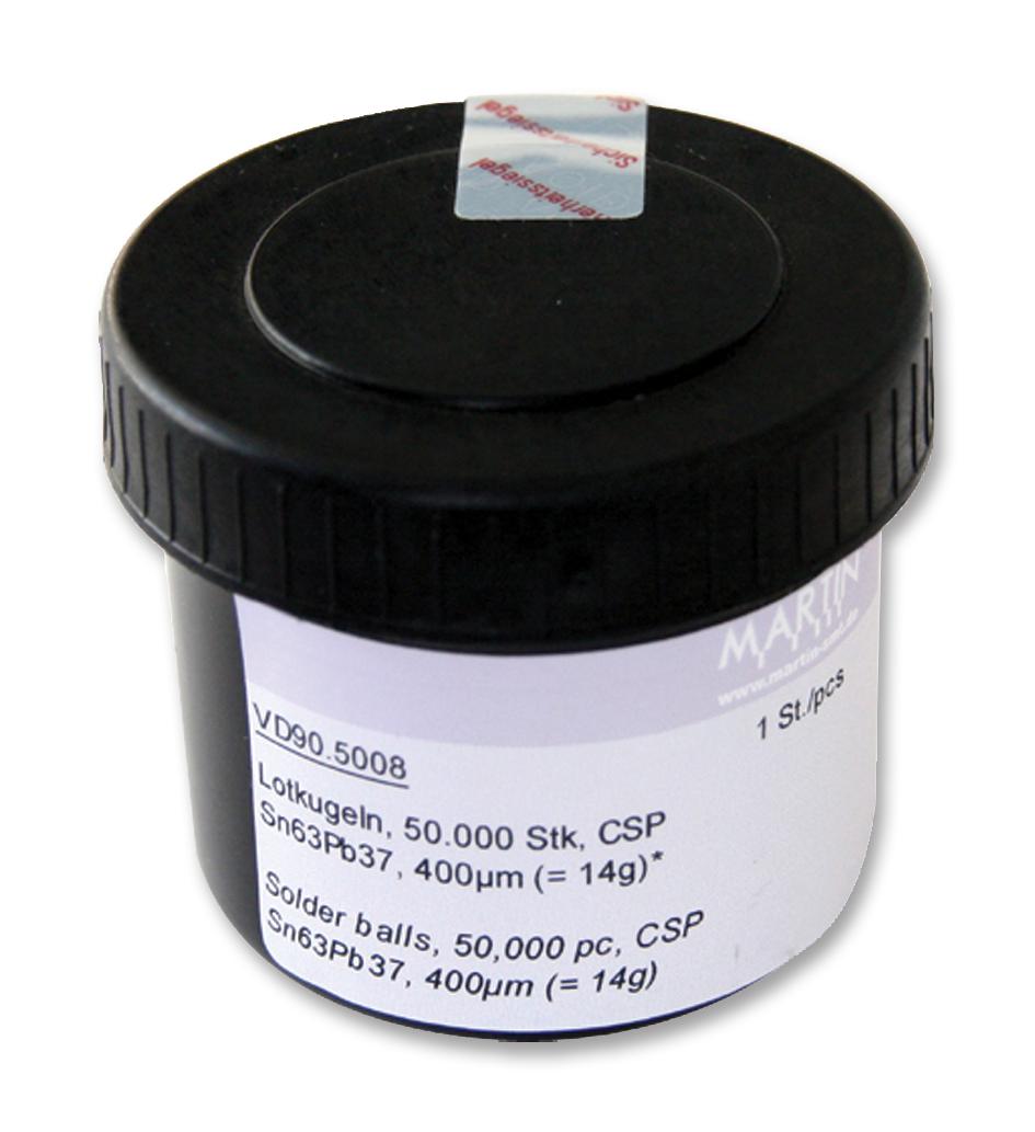 VD90.5008 SOLDER BALLS, 63/37, 220 DEG, 400UM MARTIN SMT
