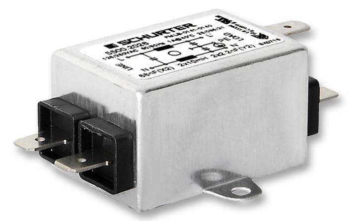 5500.2077 FILTER, PWR LINE, 1A, 0.00025A, 1 PHASE SCHURTER