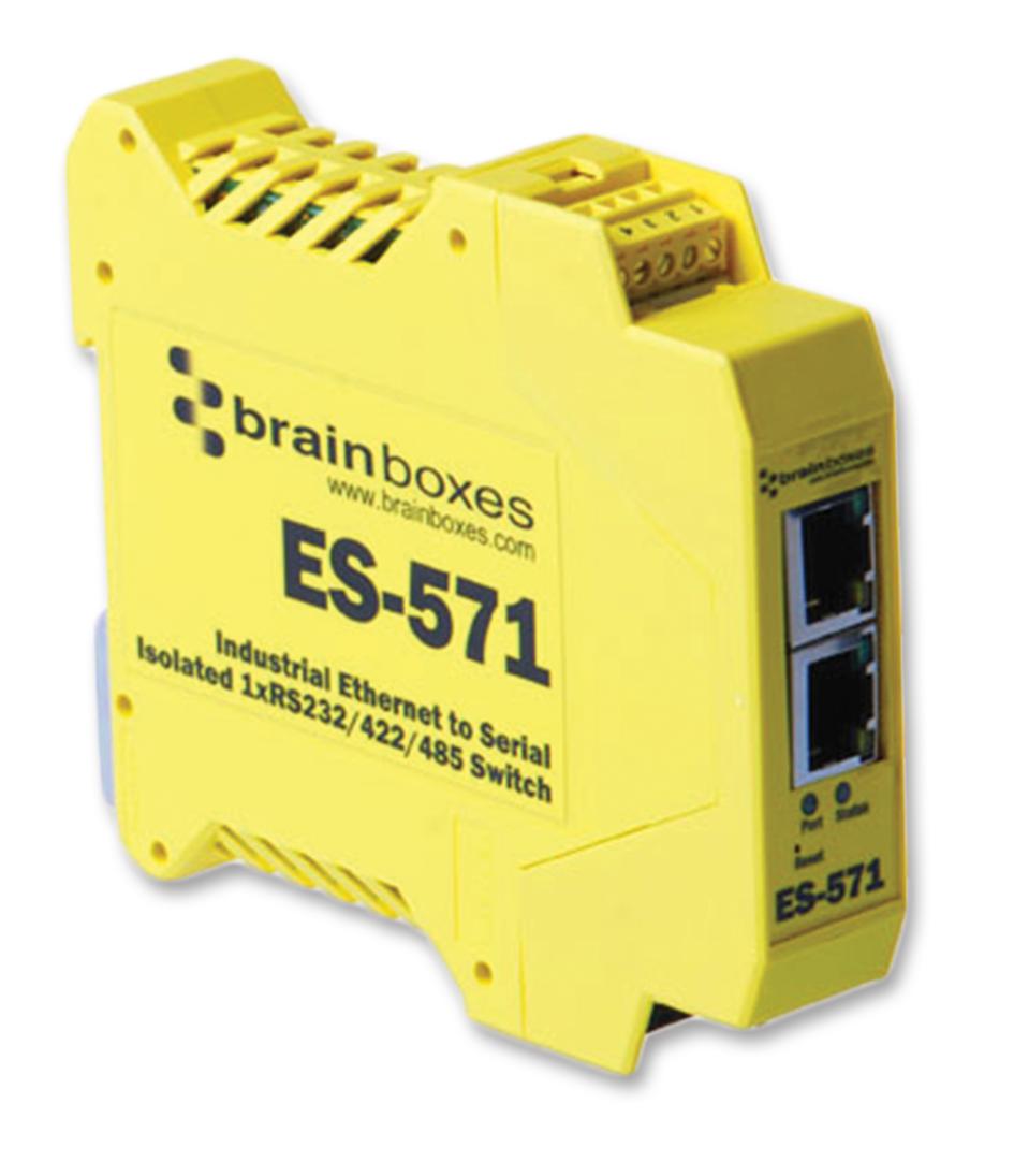 ES-571 SWITCH, ETHERNET - SERIAL, 1 PORT, ISO BRAINBOXES