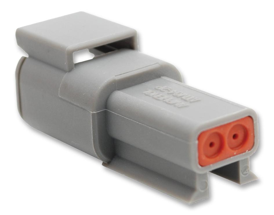 ATM04-2P CONNECTOR HOUSING, RCPT, 2 WAY, PLASTIC AMPHENOL SINE/TUCHEL