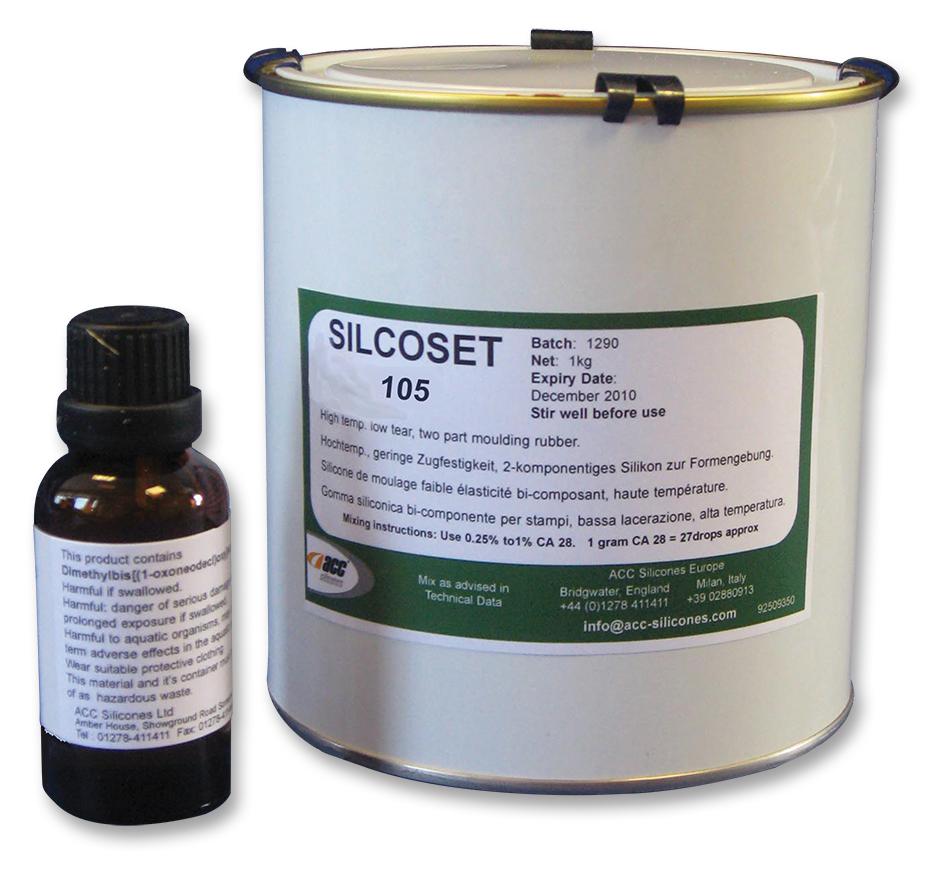 SILCOSET 105    1.01 KG COATING, COMPOUND, TIN, 1.01KG, WHITE CHT