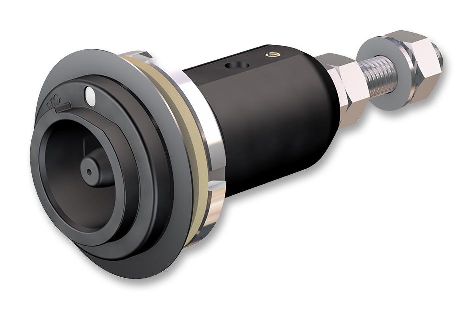 14.0048C2-21 RECEPTACLE, 10BV,  PANEL MOUNT, BLACK STAUBLI