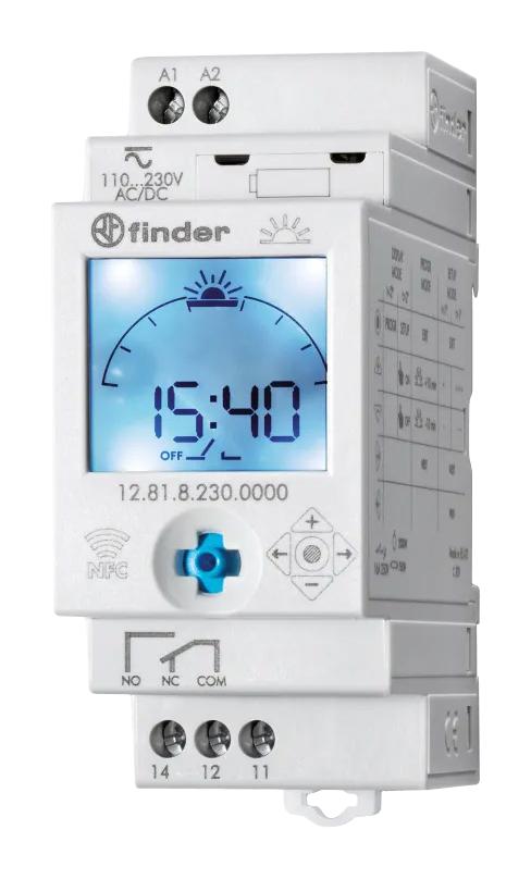 12.81.8.230.0000 ASTRO TIME SWITCH, DIGITAL, SPDT, 16A FINDER