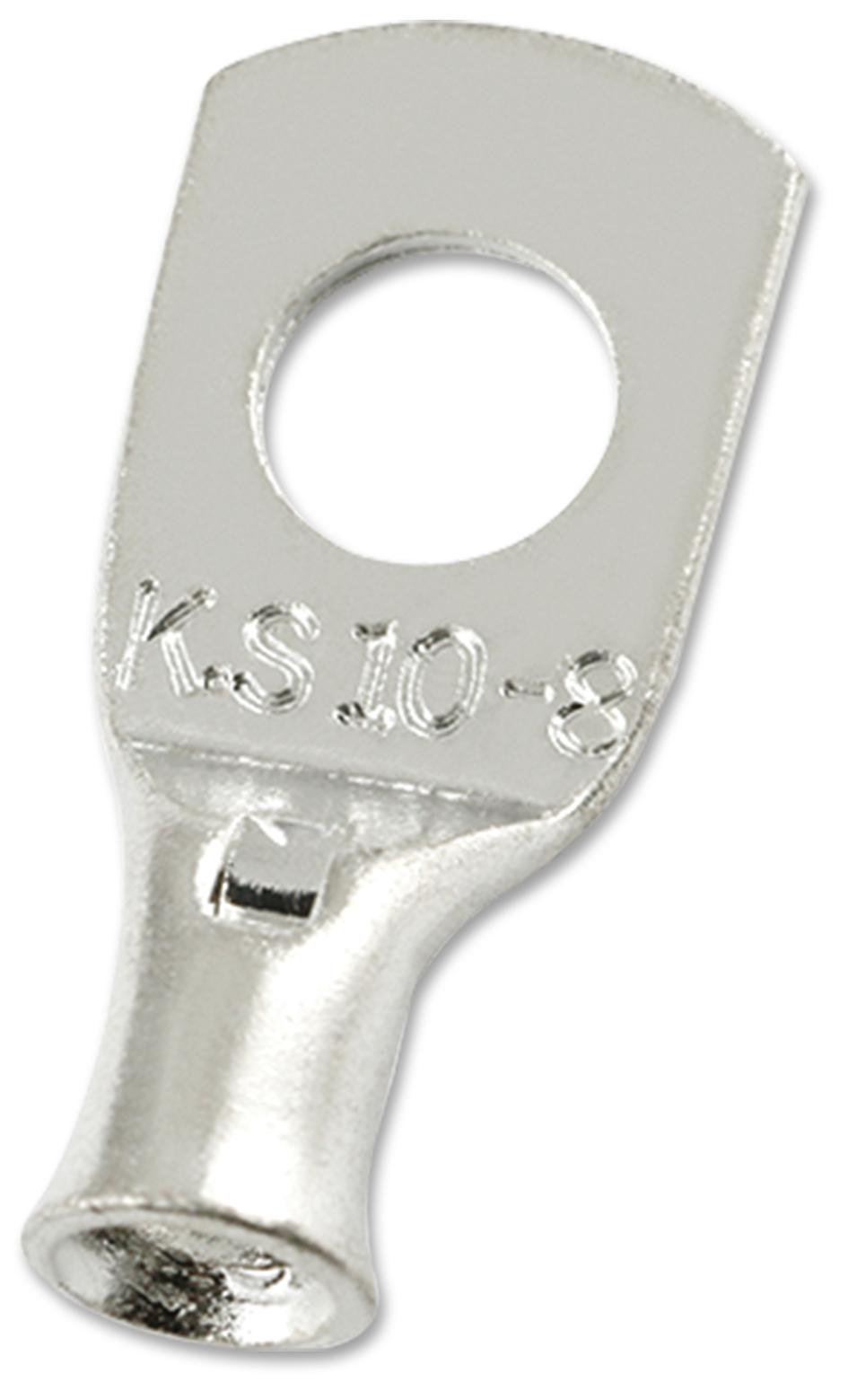 MC000748 COPPER TUBULAR LUG, 8.4MM, 8AWG, CRIMP MULTICOMP PRO