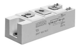SKKT 162/12 E THYRISTOR MODULE, 156A, 1.2KV SEMIKRON