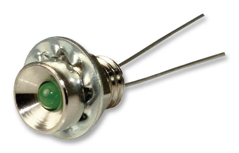 IND512113-LED-GRN PANEL INDICATOR, 3.2MM, GREEN, 5V CAMDENBOSS