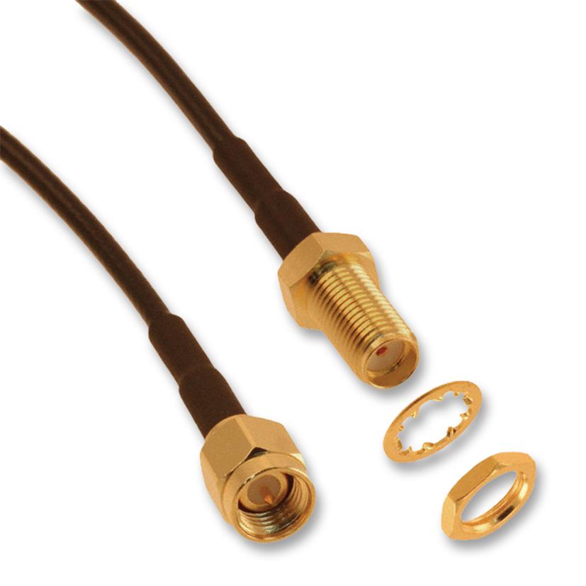 135110-04-M0.50 COAXIAL CABLE, RG58/U, PLUG-JACK, 0.5M AMPHENOL CONNEX