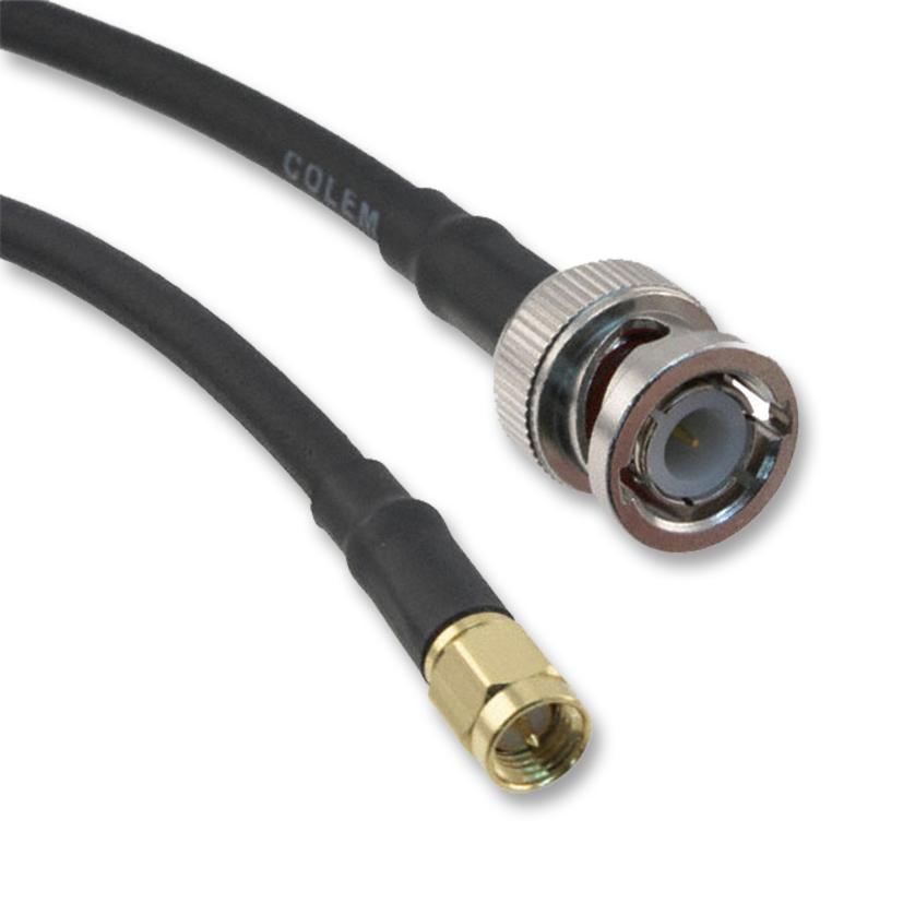 245101-04-M1.00 COAXIAL CABLE, RG58/U, SMA-BNC PLUG, 1M AMPHENOL CONNEX