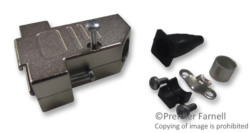 DMVZK9-K D SUB BACKSHELL, SHIELDED, SIZE DE, ZINC OSSI