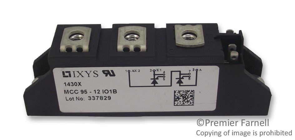 MCC95-12IO1B THYRISTOR MODULE, 116A, 1.2KV IXYS SEMICONDUCTOR