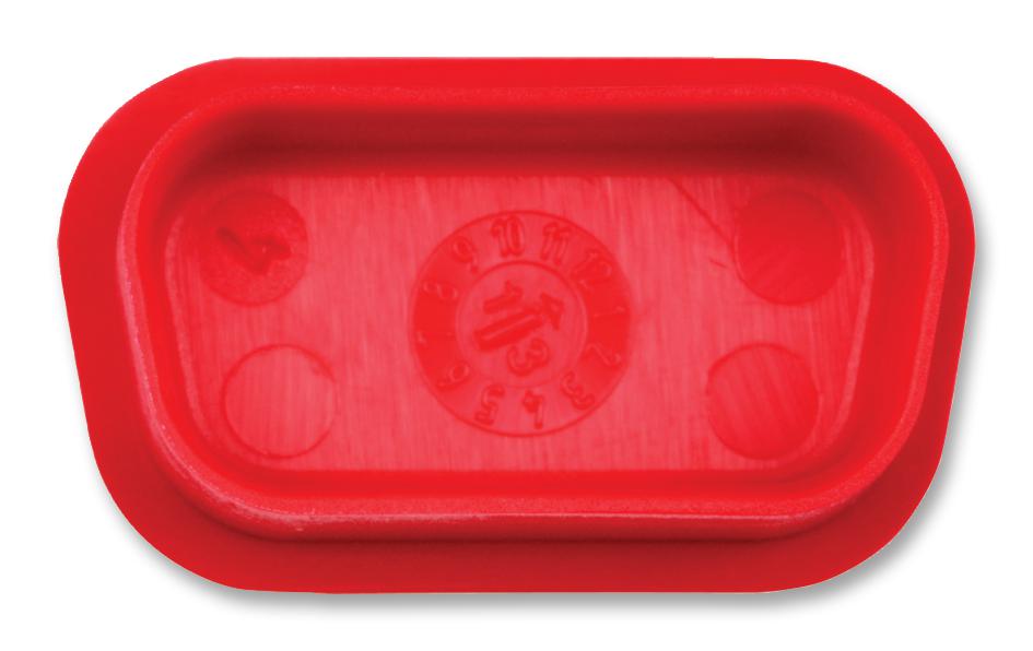 172704-0084 DUST CAP, D SUB, SIZE DE, RED MOLEX / FCT