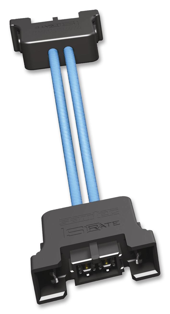 IJ5C-02-0300-S-D-NUS-1 . CABLE ASSEMBLY, RCPT, 2COND, 300MM, BLUE SAMTEC