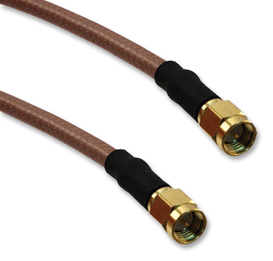 135101-07-M0.50 COAXIAL CABLE, RG142, SMA PLUG, 0.5M AMPHENOL CONNEX