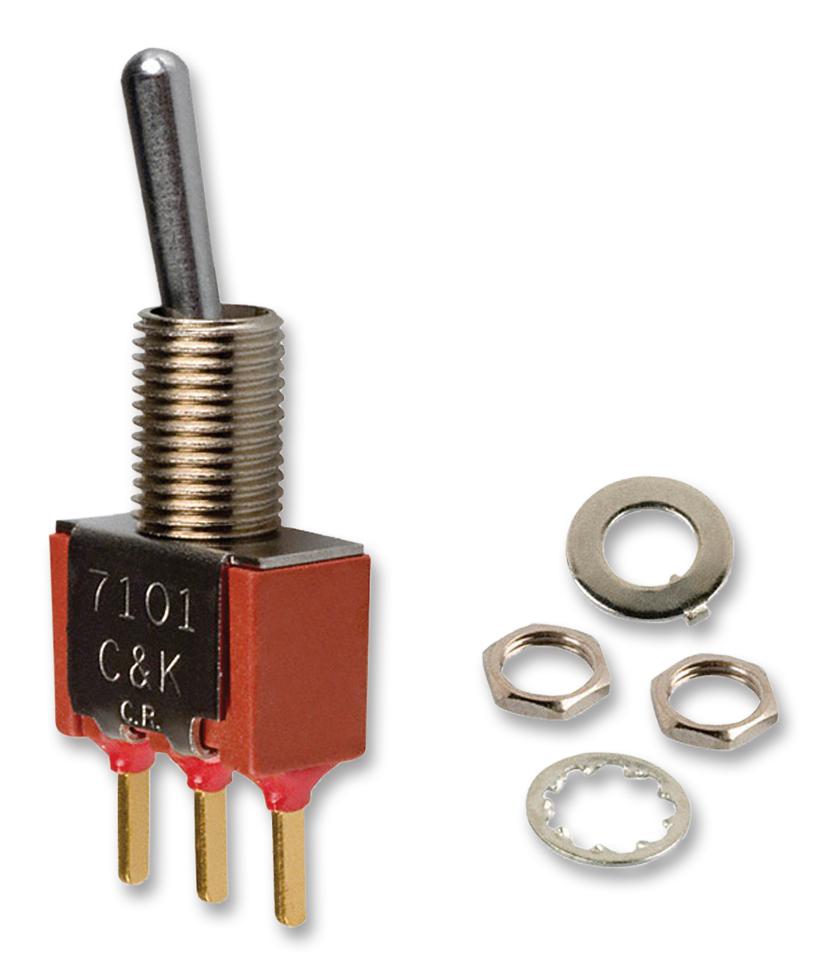 7101SYCBE SWITCH TOGGLE SPDT 0.4VA 20V C&K COMPONENTS