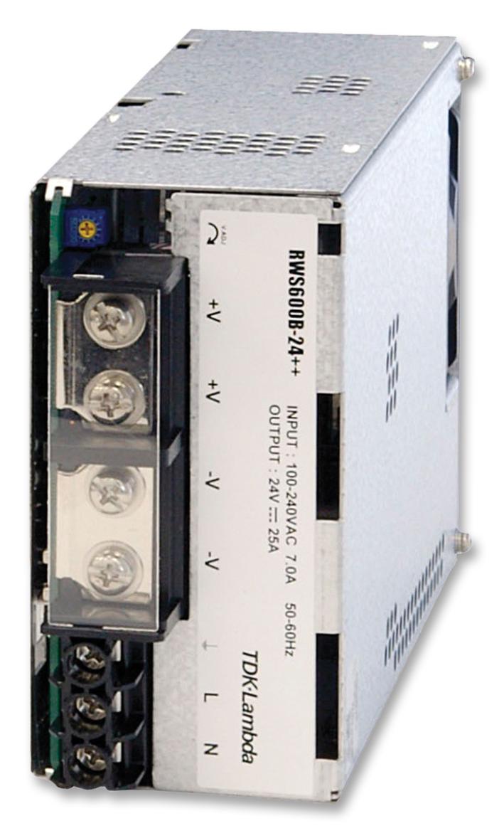 RWS-600B-24 AC-DC CONV, 1 O/P, 24V, 25A, 600W TDK-LAMBDA